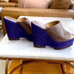 Paloma Barcelo Wedge Sandal | 38 EU / 7 US | 5 1/2 in Heel